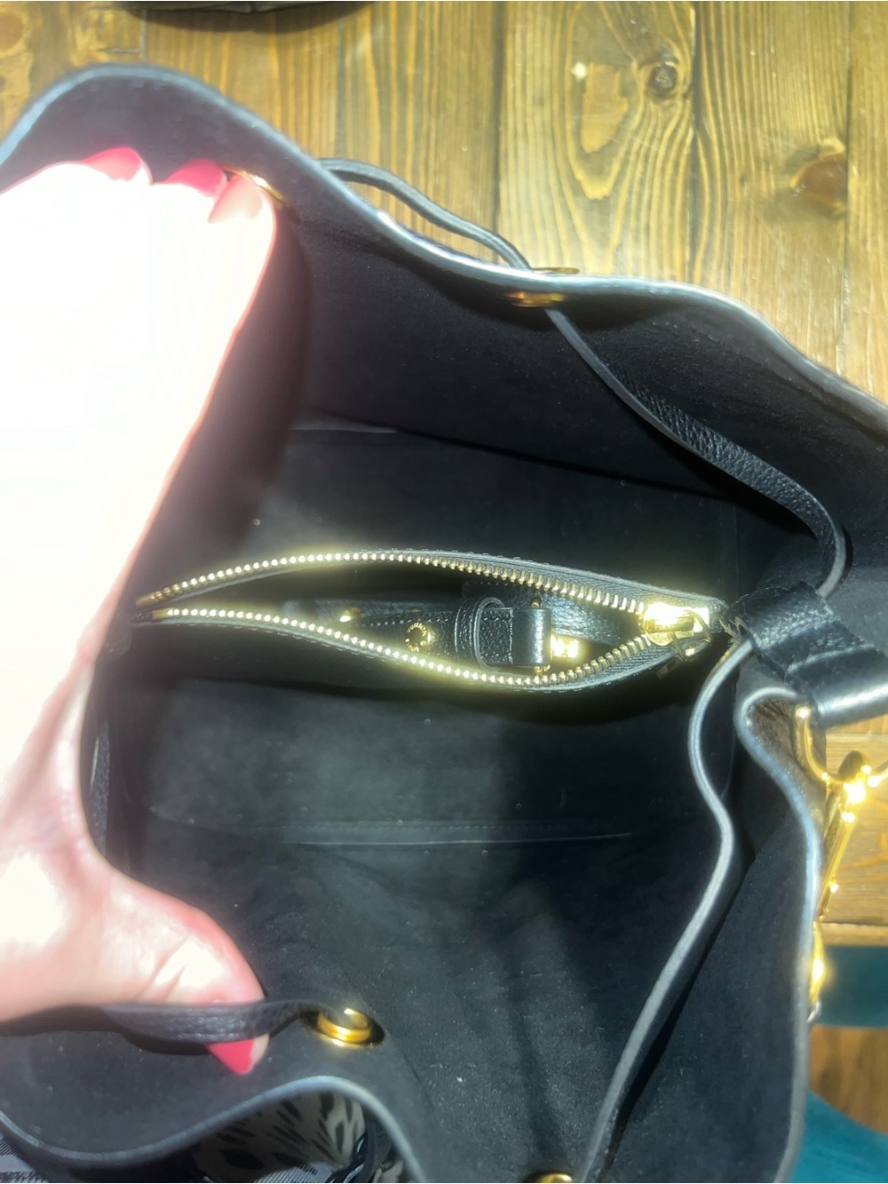 Louis Vuitton Black Monogram Embossed Hobo with Gold Hardware - Picture 4 of 8